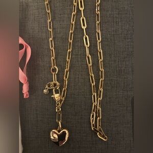 New Cabi Gold LockHeart 36.5” Pendant Chain Necklace - Women Jewelry